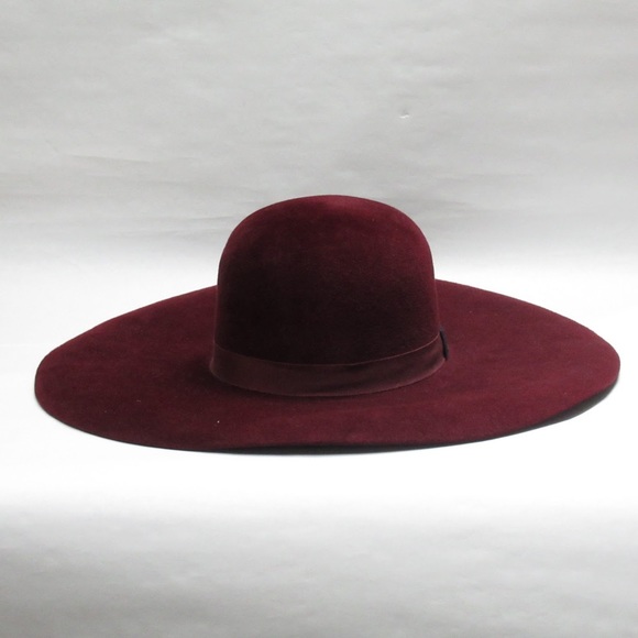 authentic HERMÈS bordeaux FELTED RABBIT FUR hat - Picture 6 of 8